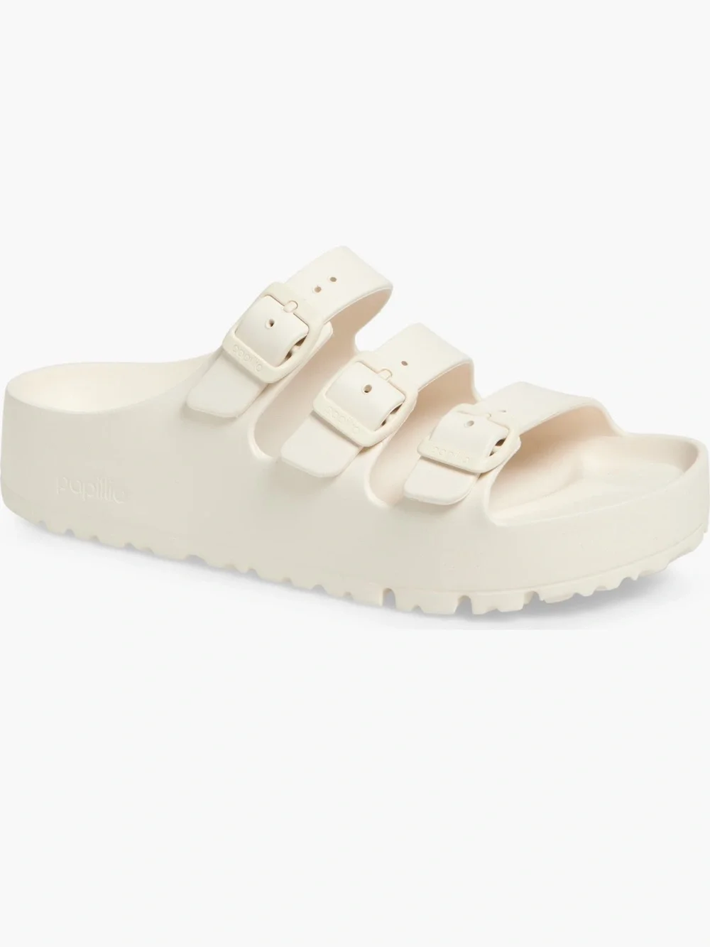 New in box Birkenstock Papillio Triple Strap Platform Sandal in Cream 41/10-10.5